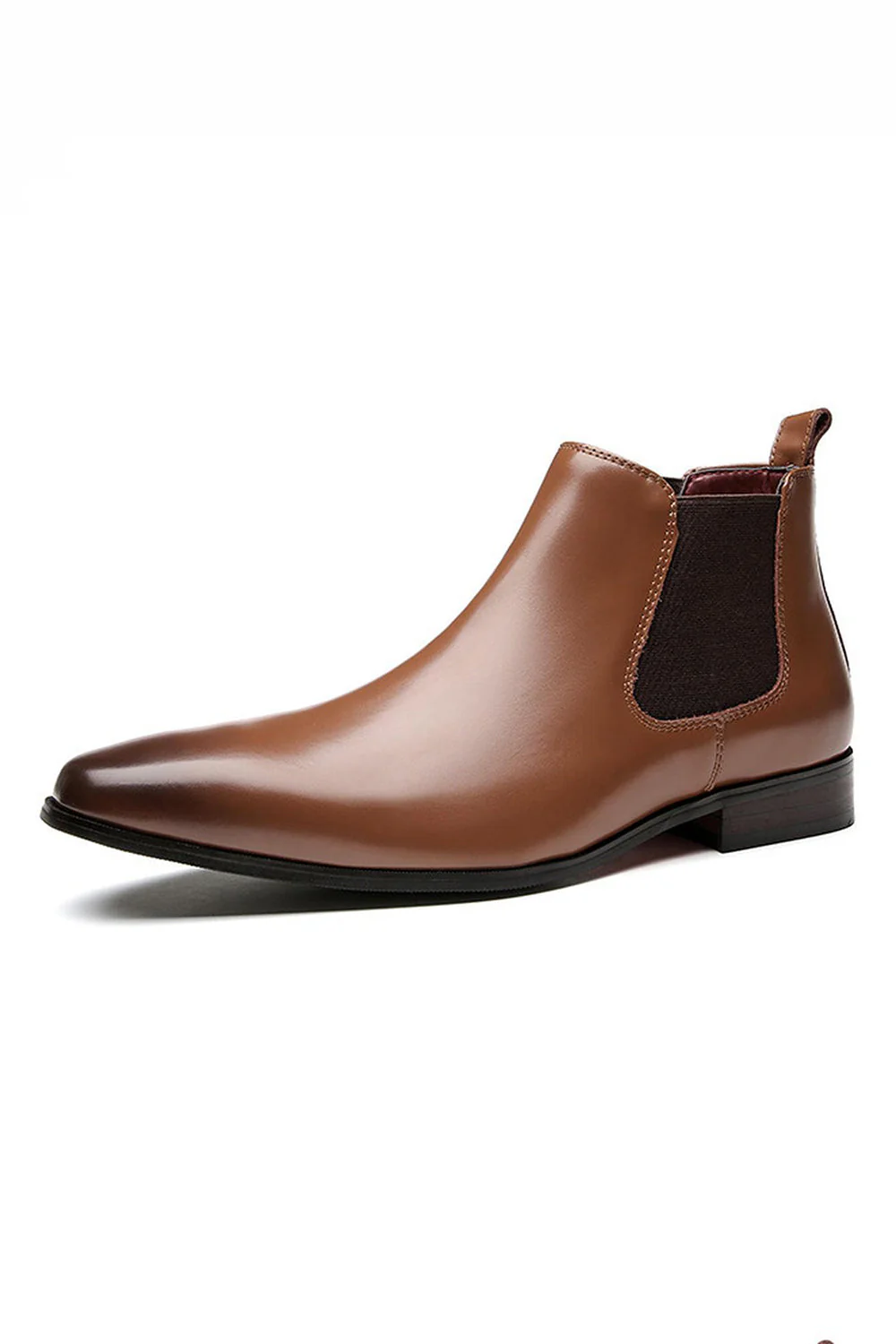 Czarne skórzane męskie buty imprezowe - Image 10