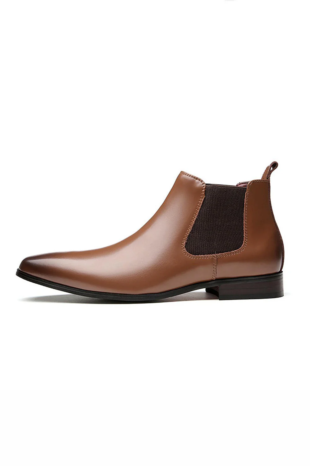 Czarne skórzane męskie buty imprezowe - Image 11