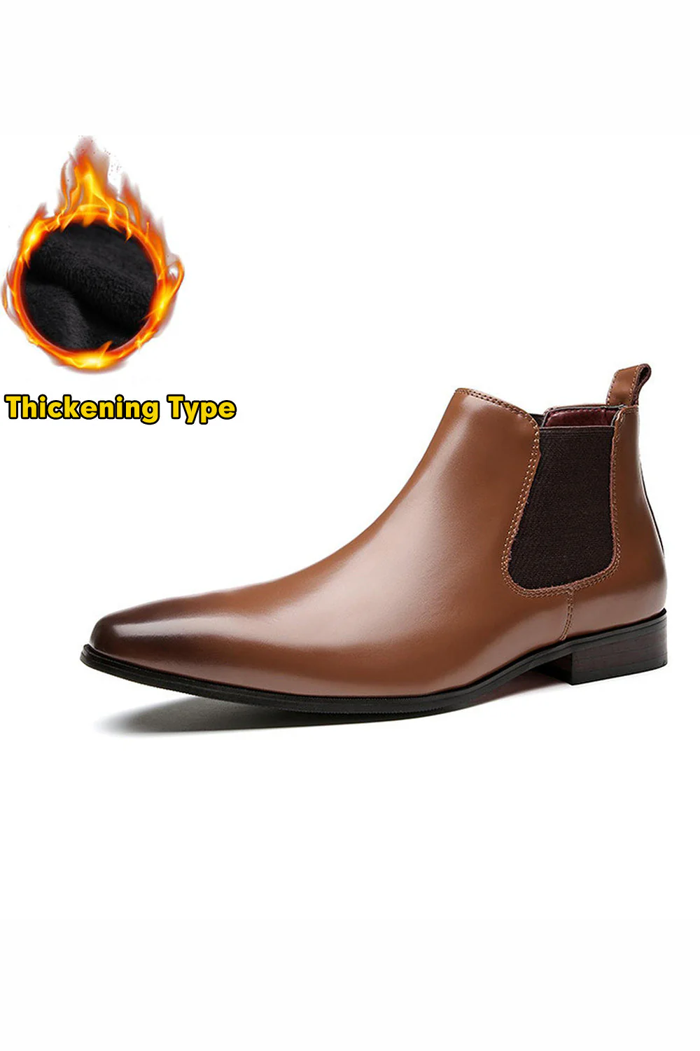 Czarne skórzane męskie buty imprezowe - Image 13