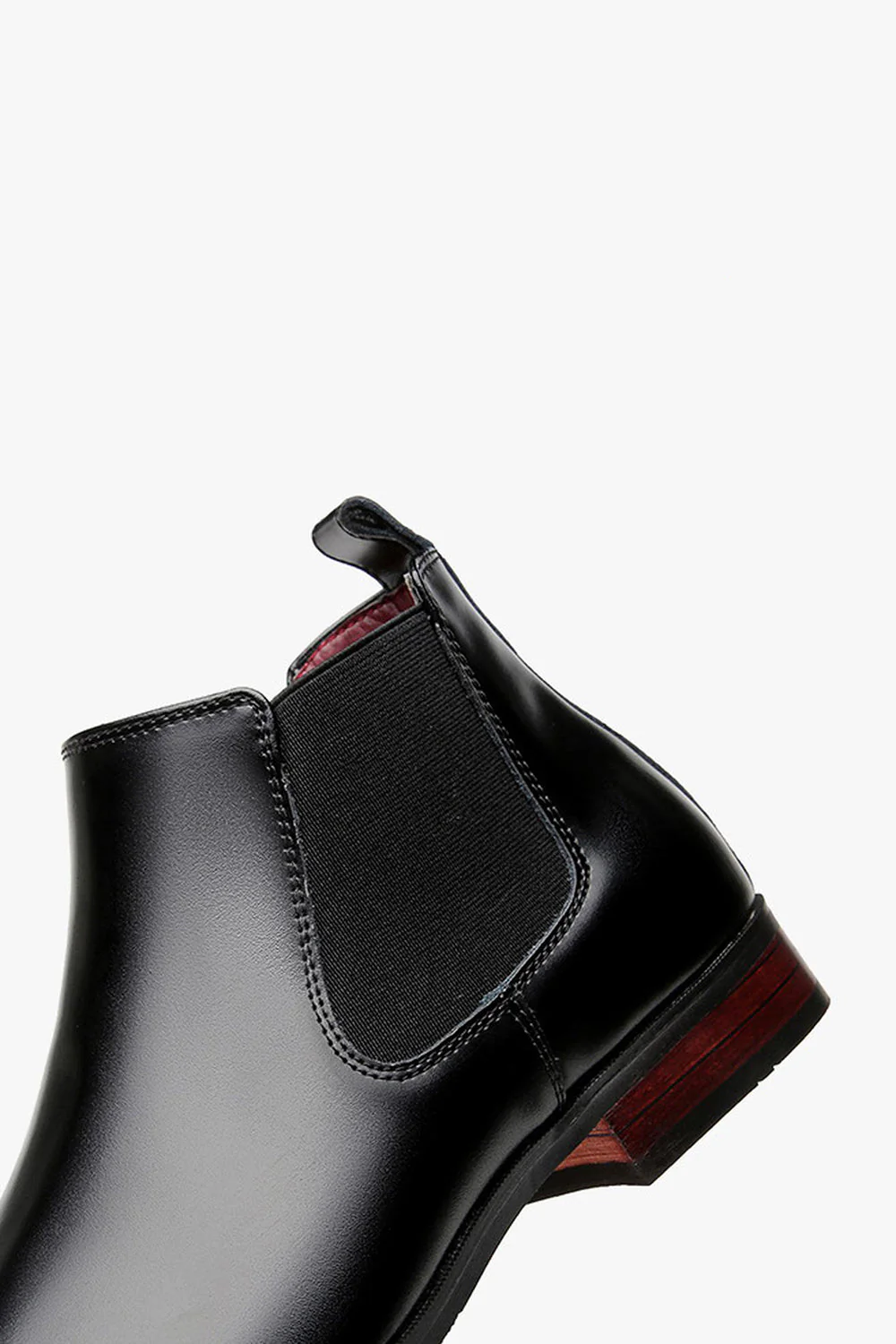 Czarne skórzane męskie buty imprezowe - Image 6