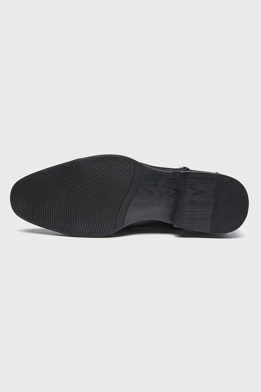 Czarne skórzane męskie buty ślubne ze sznurowadłami - Image 3
