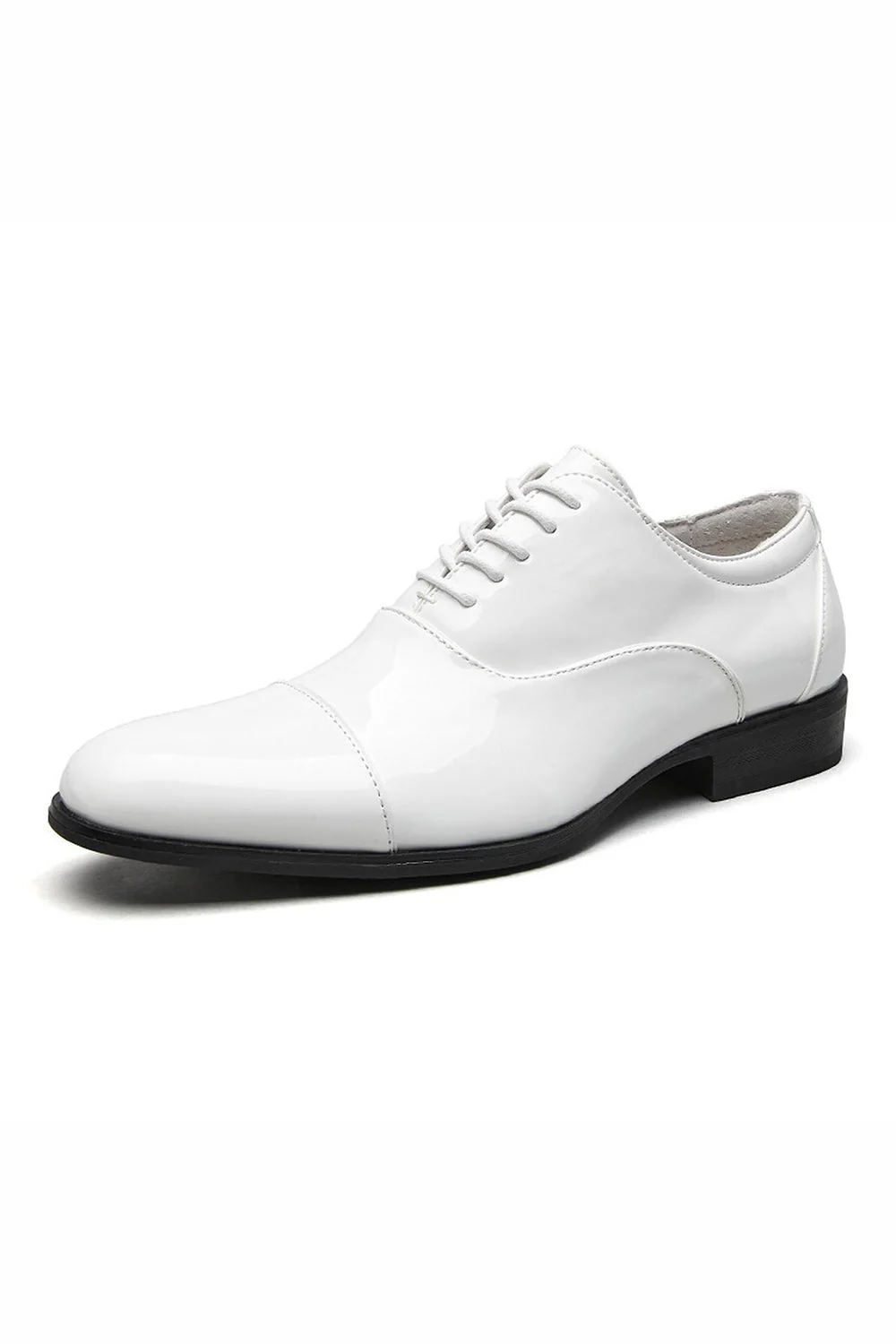 Czarne skórzane męskie buty ślubne ze sznurowadłami - Image 6