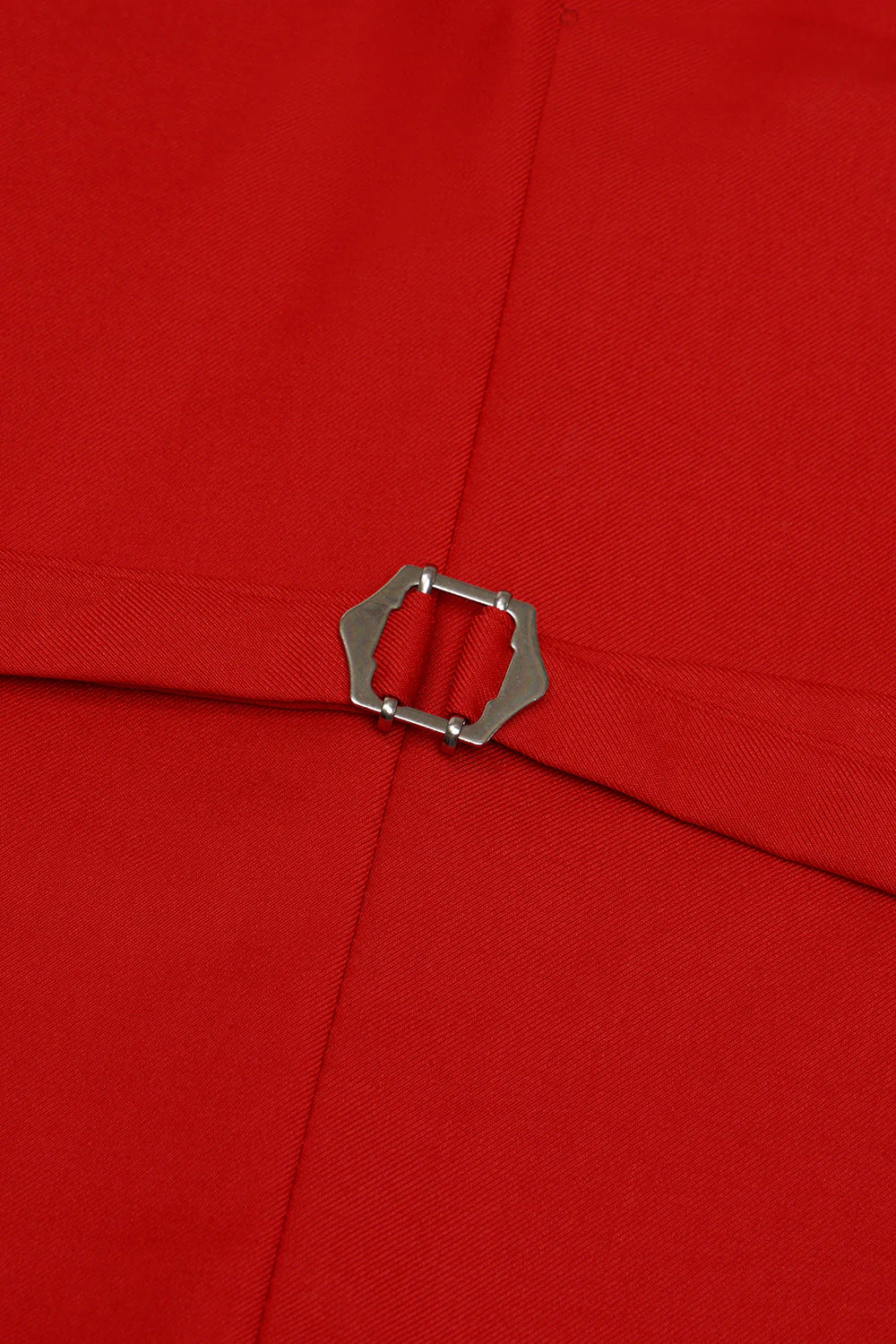 Czerwona jednorzędowa szalowa kamizelka Lapel Men's Suit - Image 4