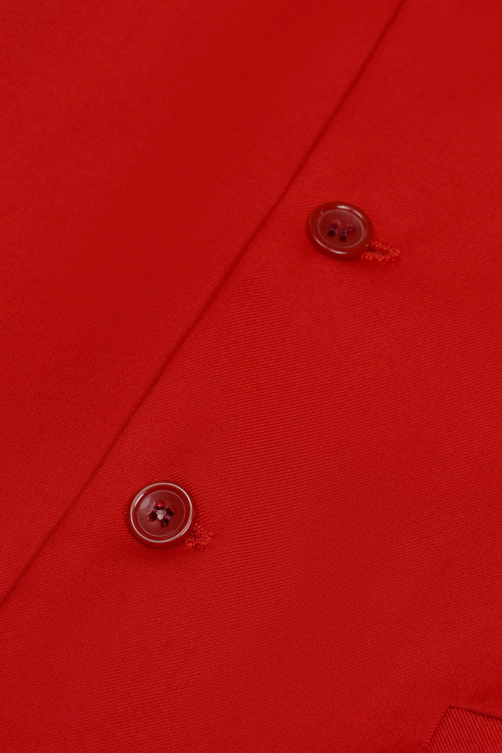 Czerwona jednorzędowa szalowa kamizelka Lapel Men's Suit - Image 5