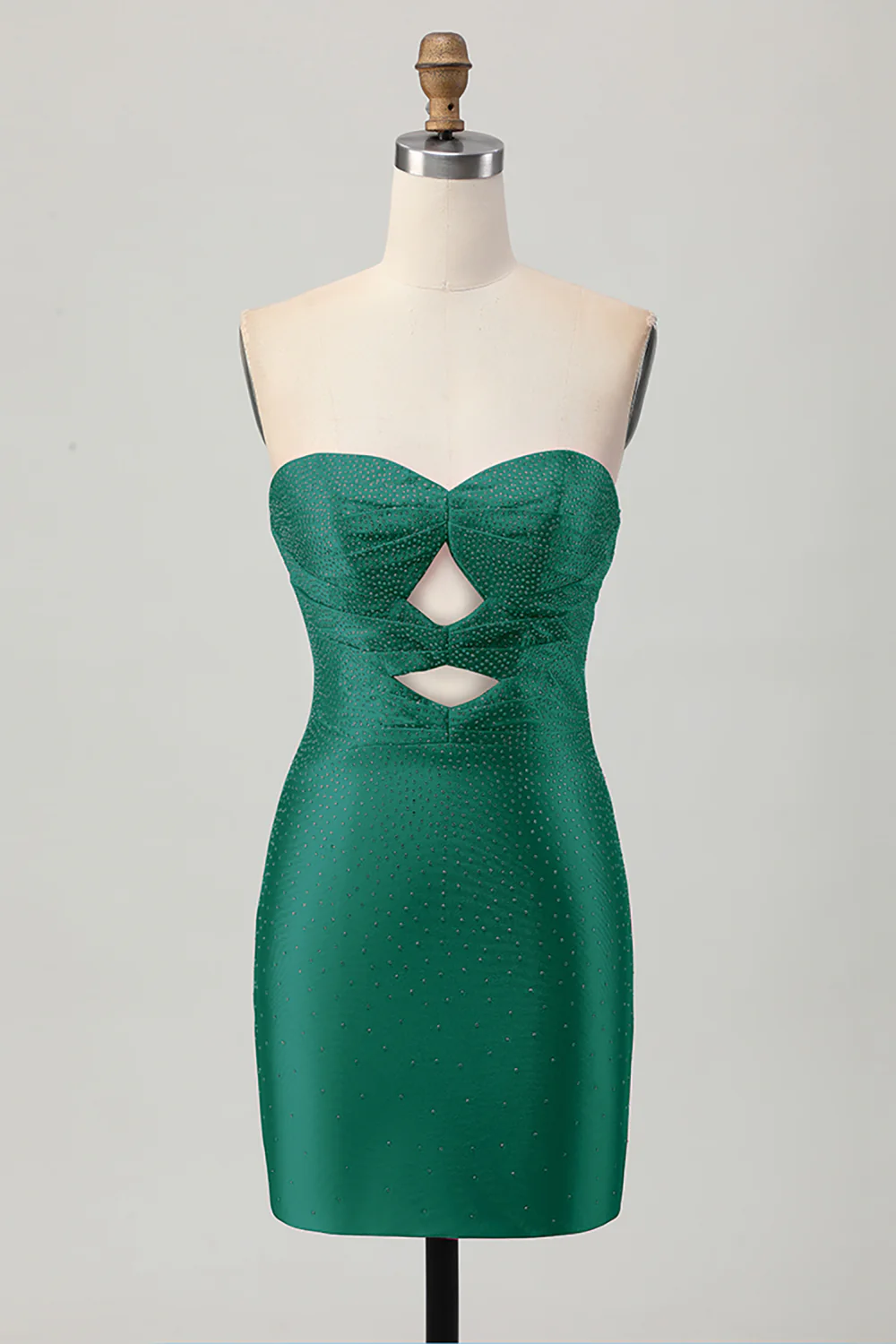 Czerwony sukienka bodycon z wycięciami na ramiączkach - Image 3