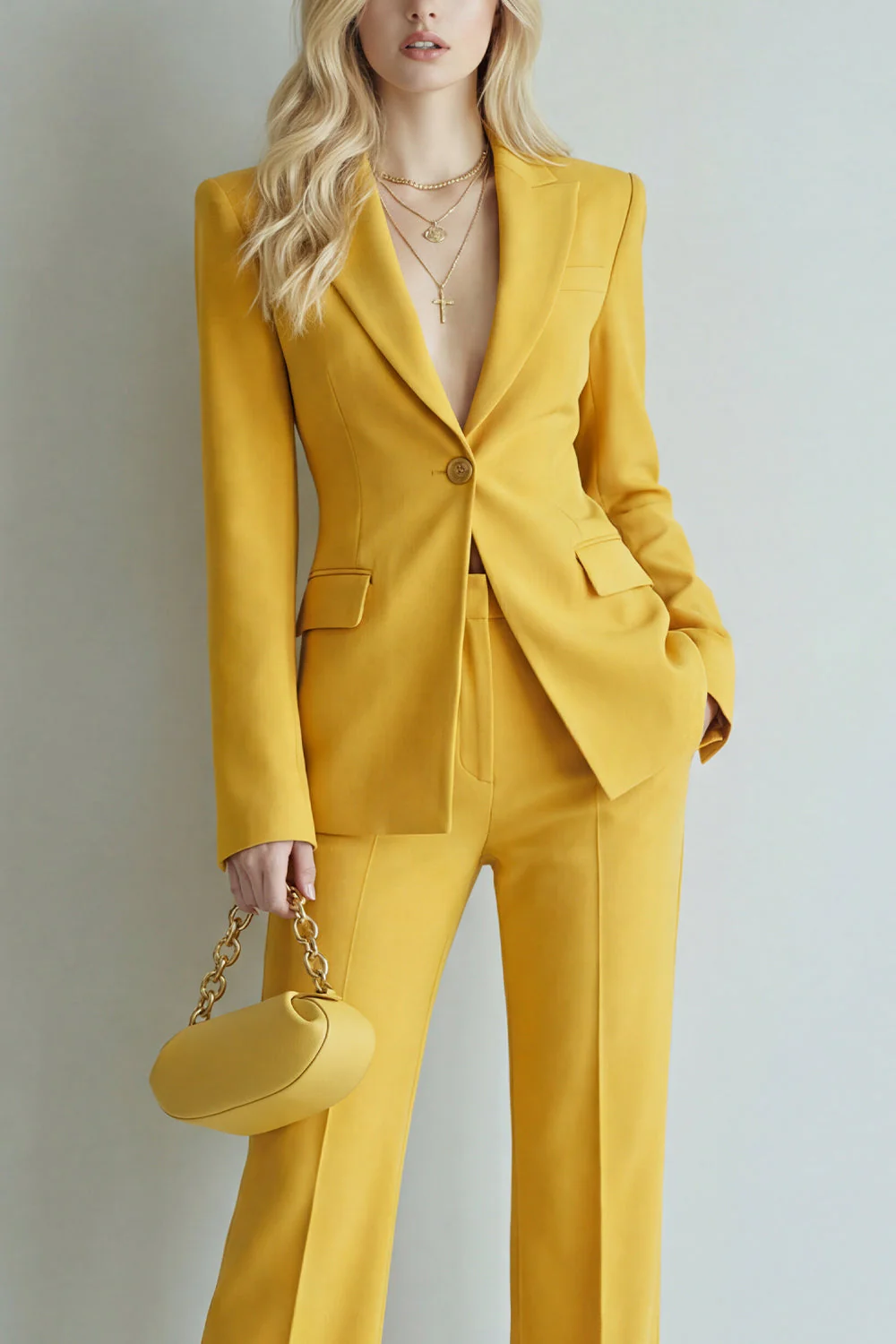 Dwuczęściowe garnitury balowe z klapą Peak Slim Fit z jednym guzikiem - Image 3