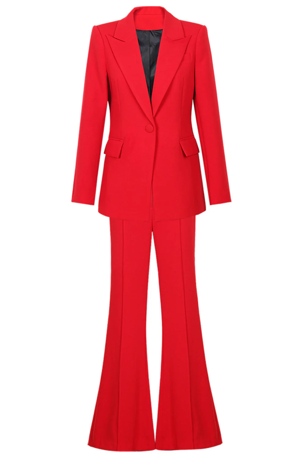 Fuksja One Button Peak Lapel Damskie garnitury - Image 6