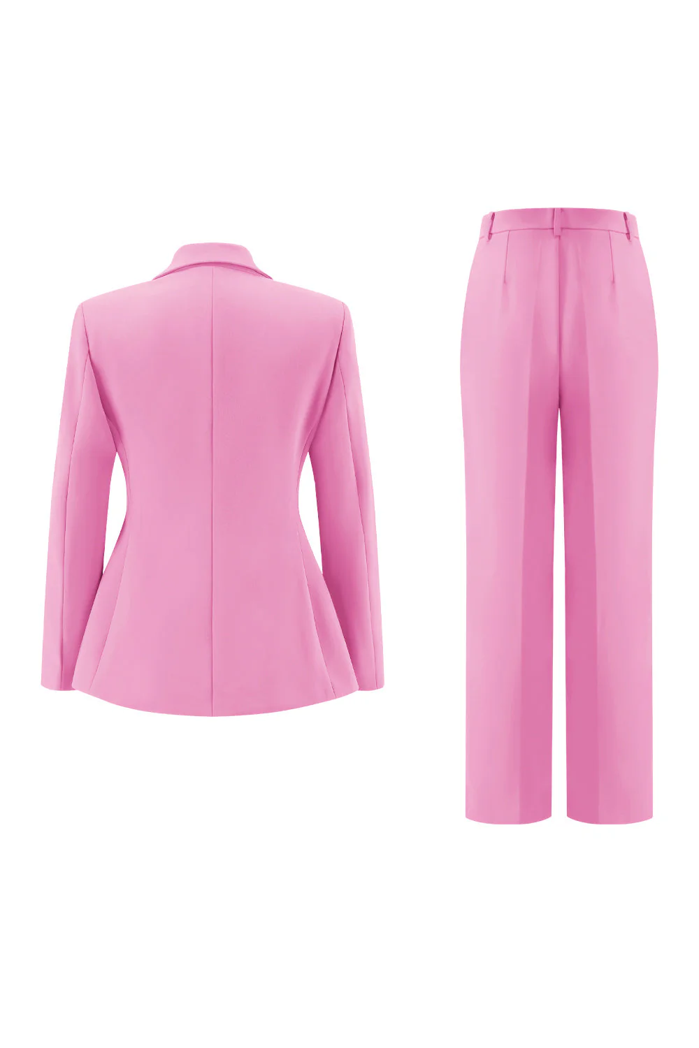 Fuksja Peak Lapel 2-częściowe garnitury damskie z guzikami - Image 10
