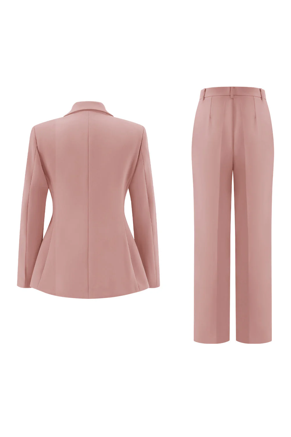 Fuksja Peak Lapel 2-częściowe garnitury damskie z guzikami - Image 14