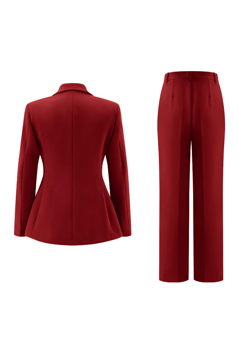 Fuksja Peak Lapel 2-częściowe garnitury damskie z guzikami - Image 16