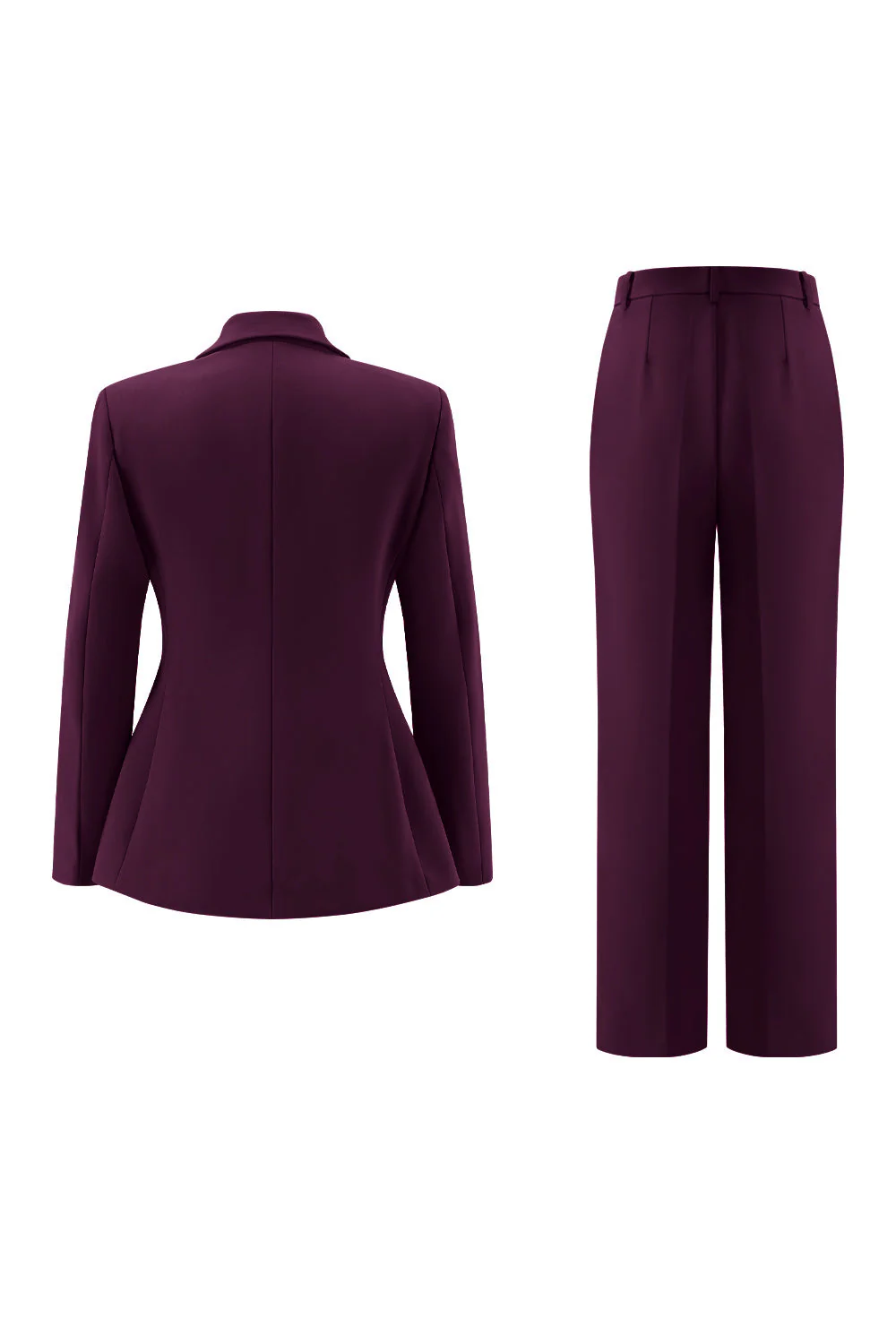 Fuksja Peak Lapel 2-częściowe garnitury damskie z guzikami - Image 22
