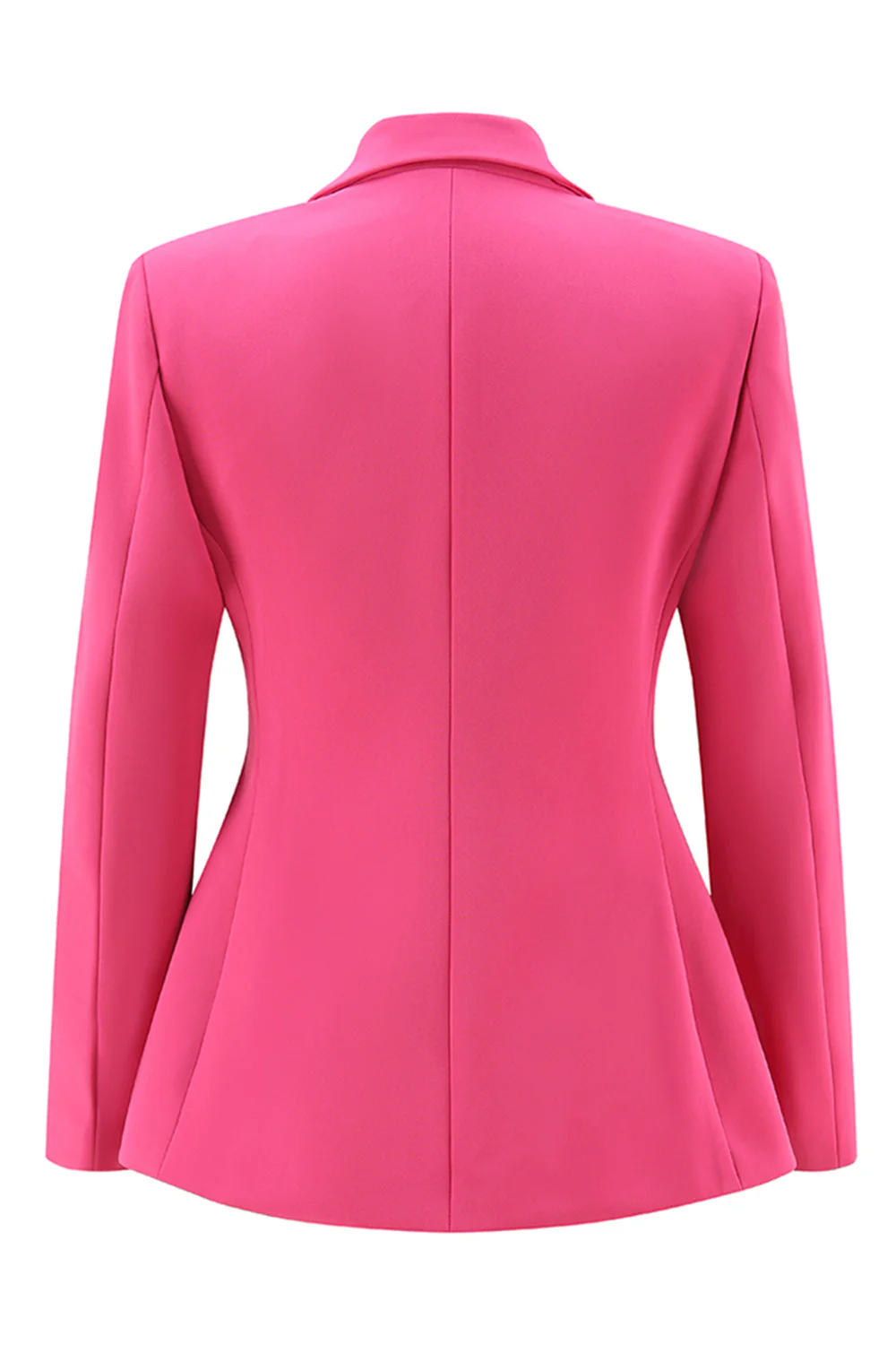 Fuksja Peak Lapel 2-częściowe garnitury damskie z guzikami - Image 4