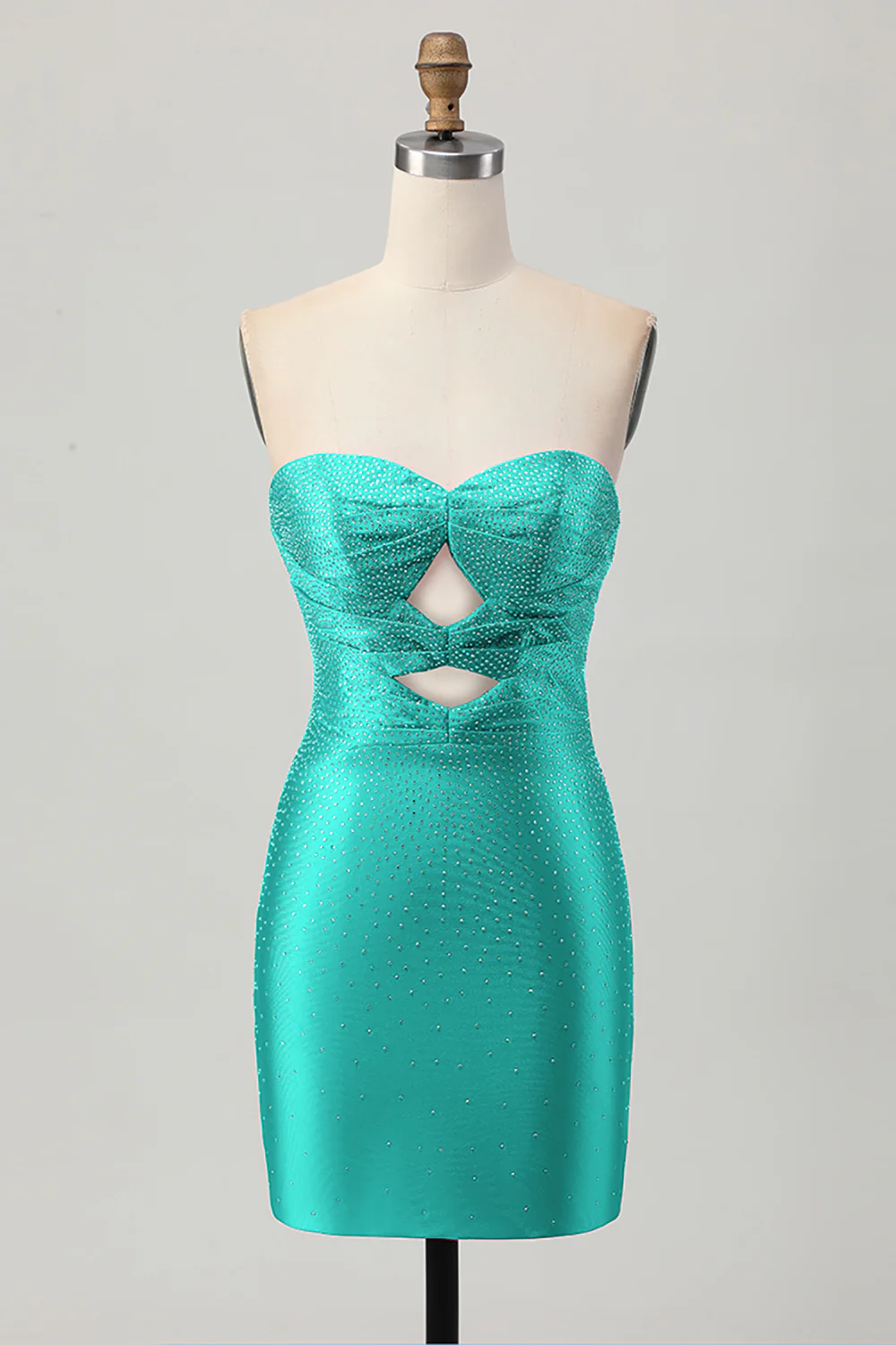Fuksjowa sukienka bodycon z wycięciami na ramiączkach - Image 15