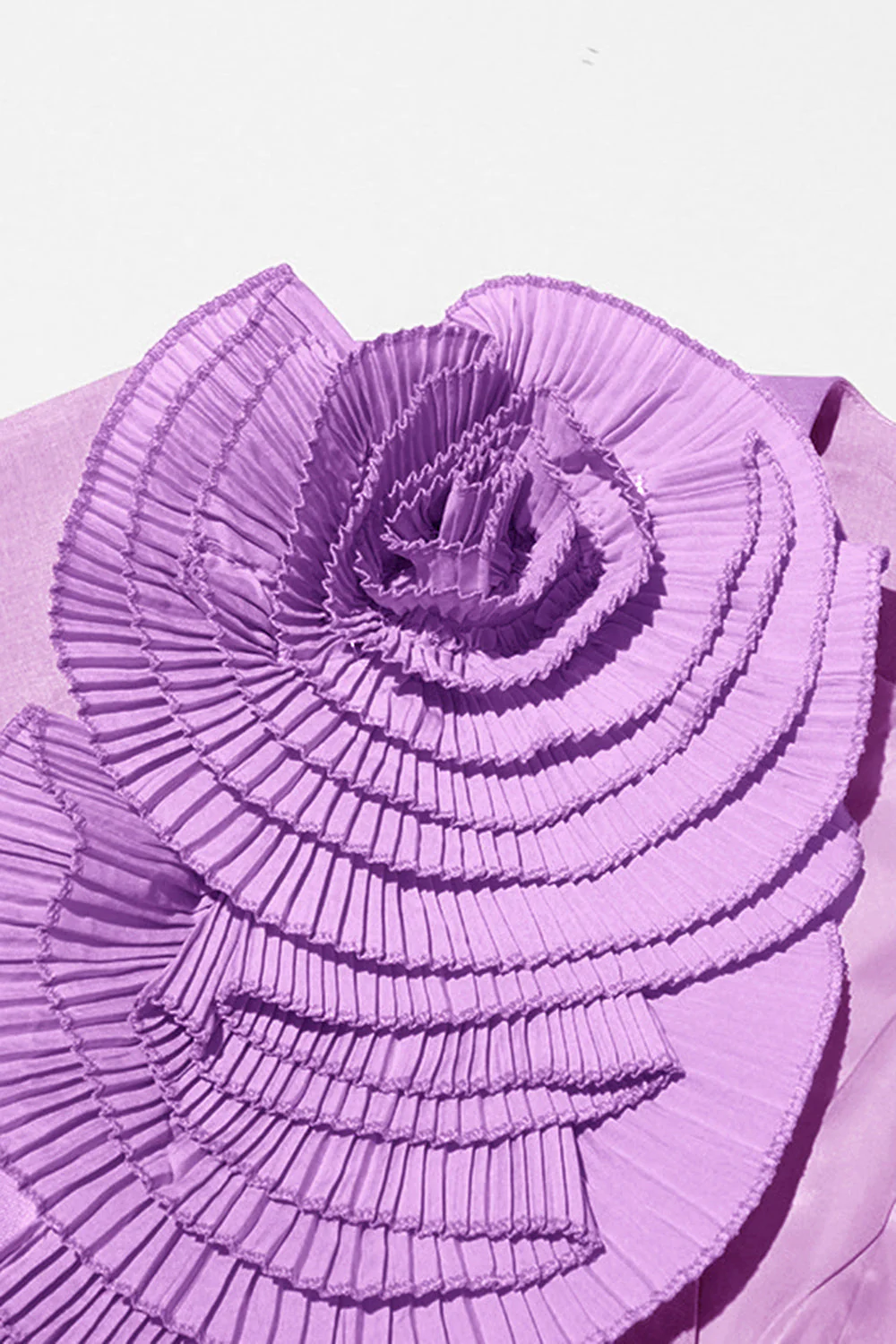 Fioletowy Jedno Ramię Damskie Garnitury z Kwiatami 3D - Image 2