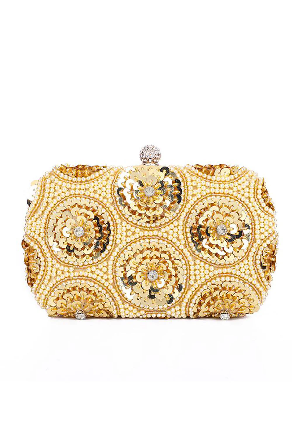 Golden Sparkly Sequin Rhinestone Wieczorowa torebka - Image 2