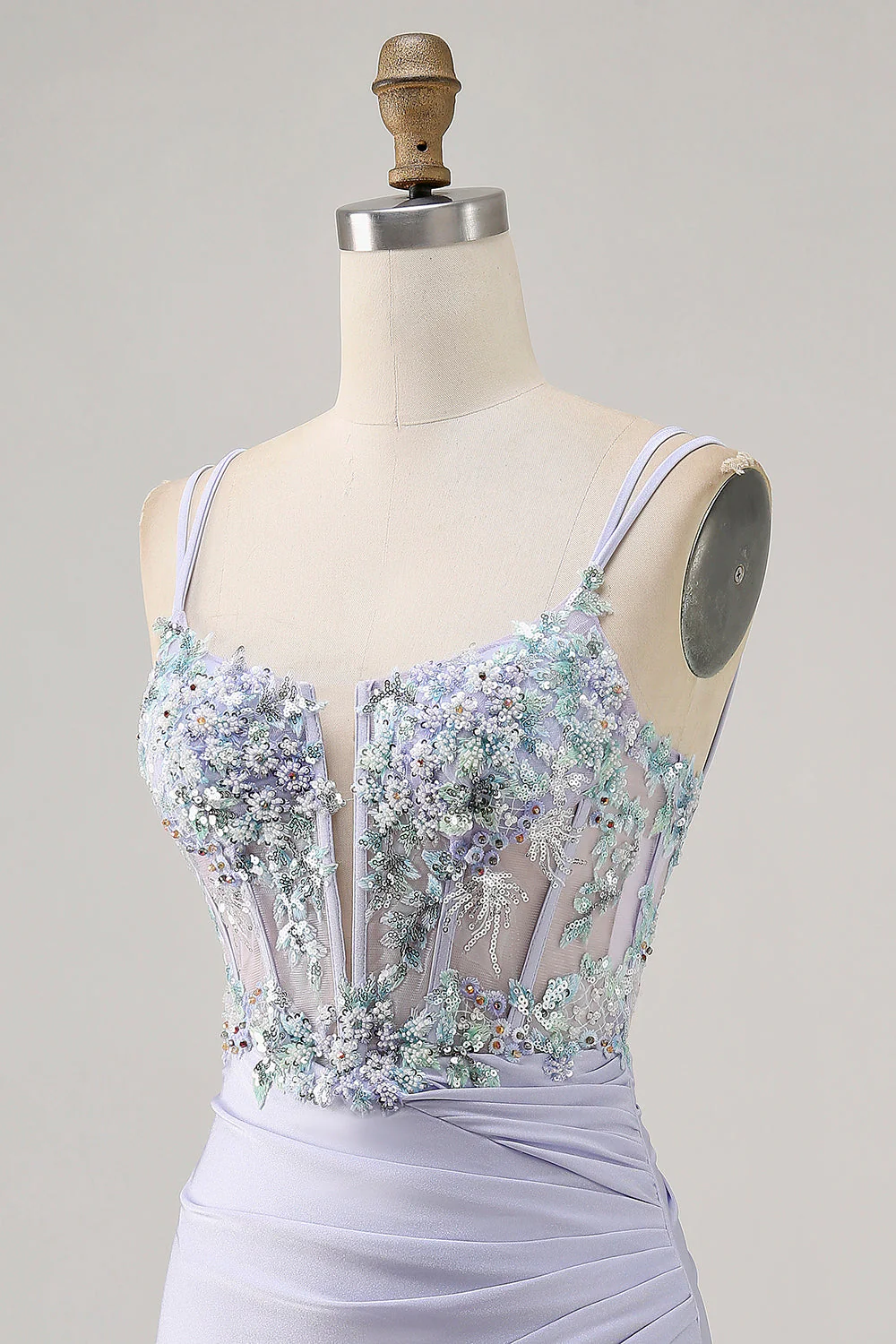 Gorset Lawendowa Bodycon Cekinowa Sukienka Na Powrót Do Domu - Image 6