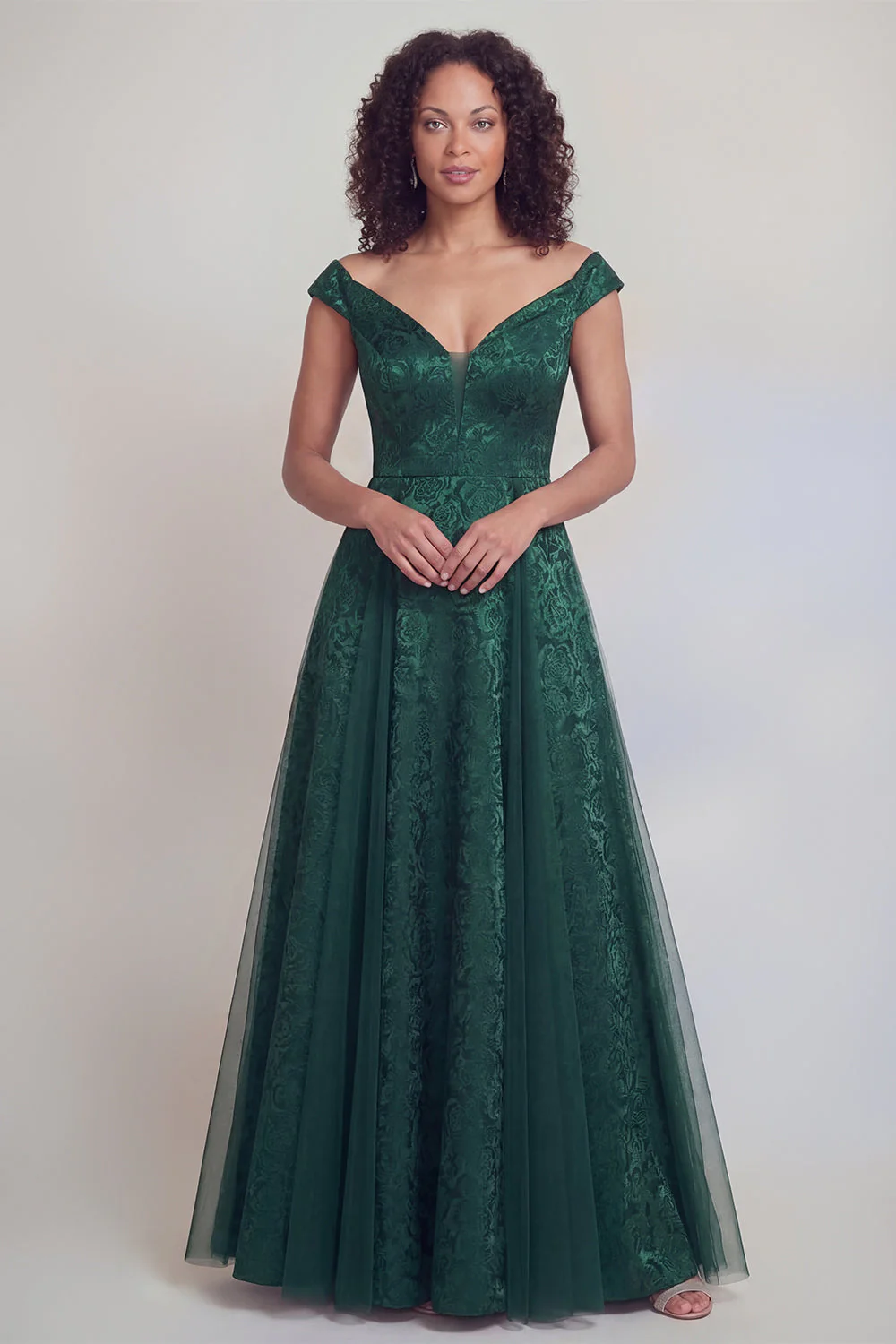 Granatowa suknia w kolorze A Line Long Mothe of the Bride - Image 9