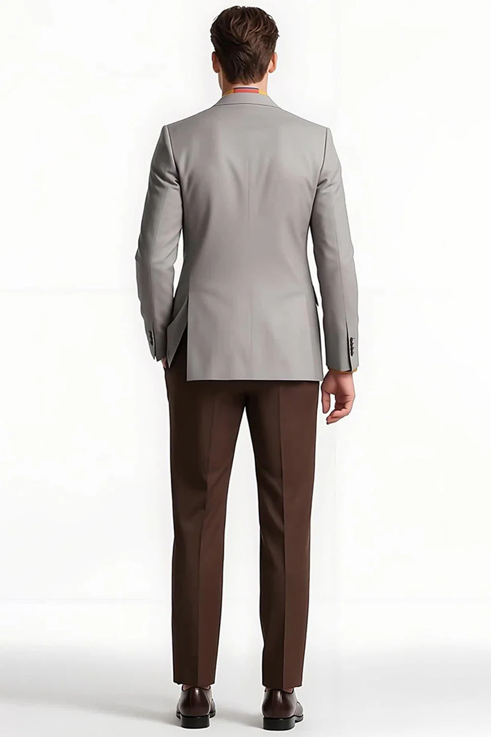 Grey Peak Lapel 2-częściowe jednorzędowe męskie garnitury balowe - Image 2