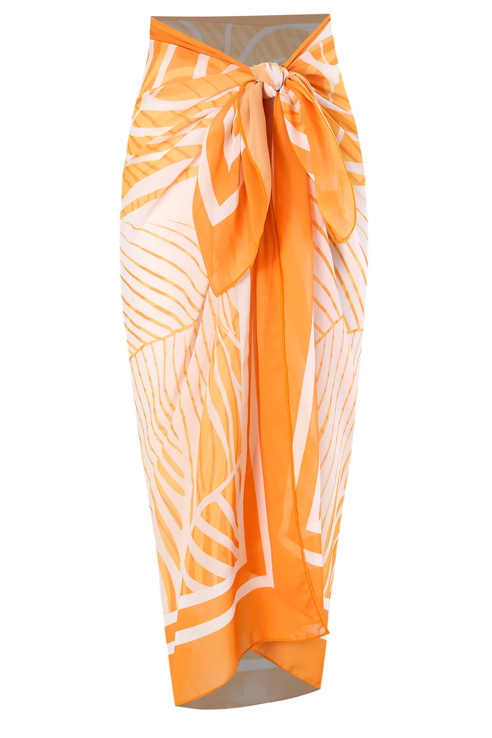 Halter One Piece Pomarańczowe Drukowane Stroje Kąpielowe - Image 3