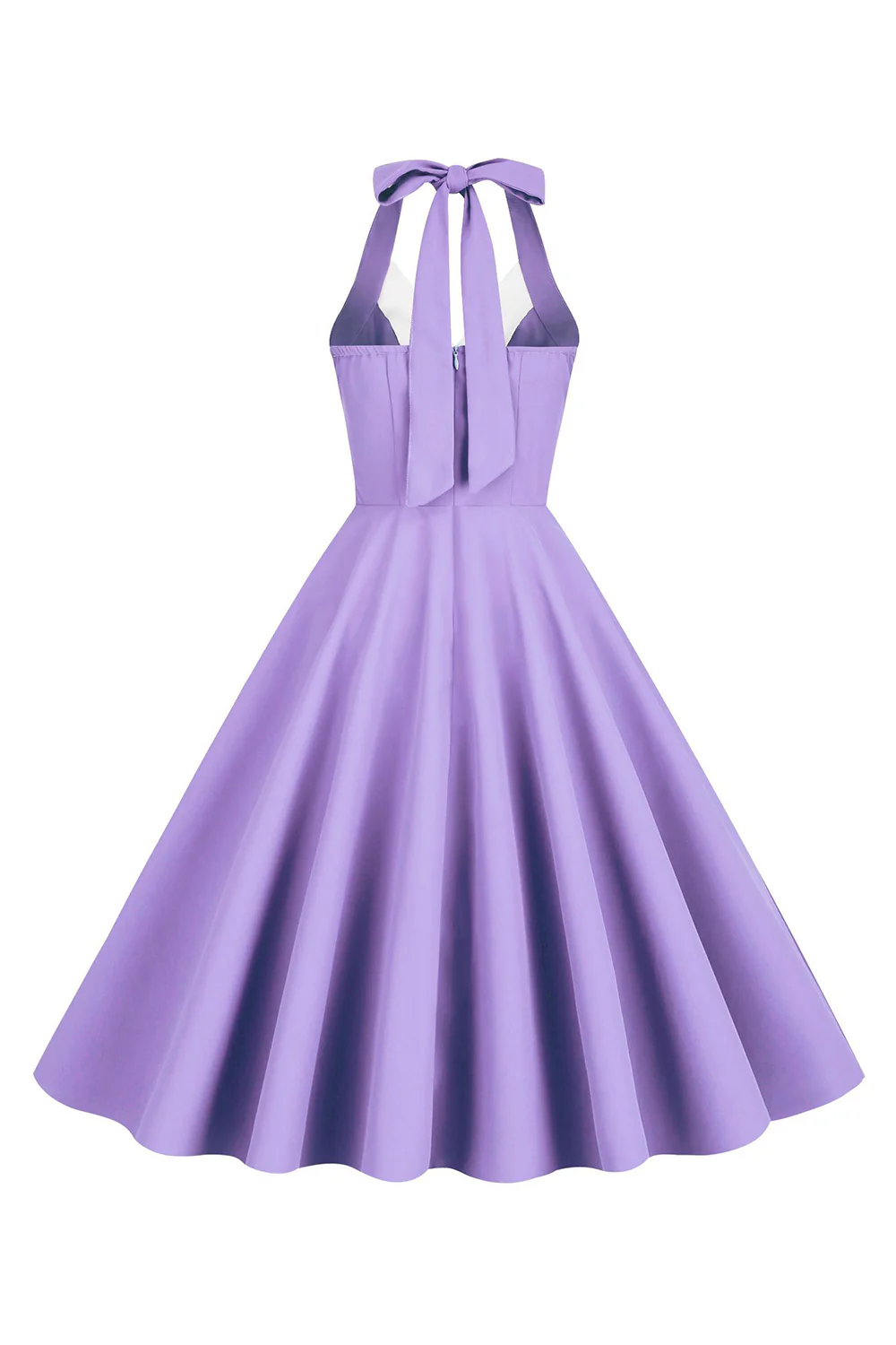 Halter Żółta Plisowana Sukienka W Stylu Vintage - Image 19