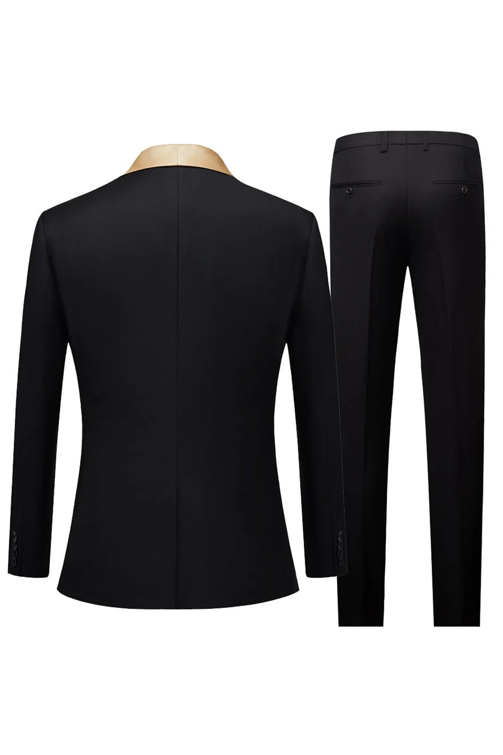 i szampański szal klapa 3-częściowe męskie garnitury balowe slim fit - Image 10