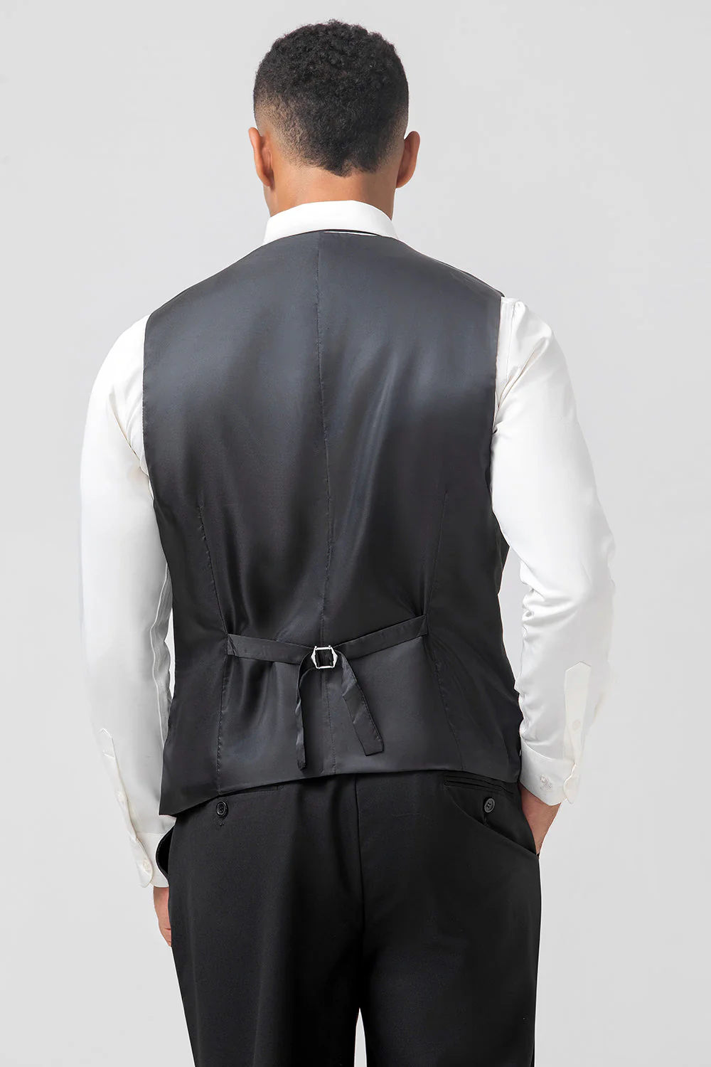 i szampański szal klapa 3-częściowe męskie garnitury balowe slim fit - Image 4