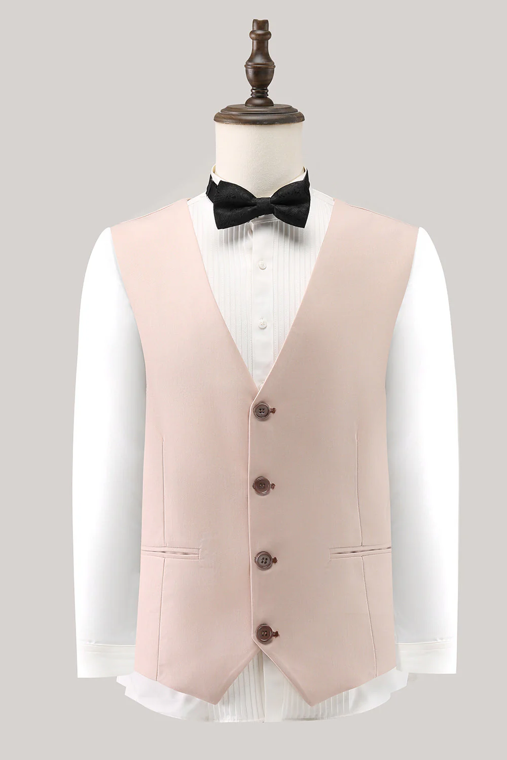 Ivory Peak Lapel One Button 3-częściowe garnitury balowe - Image 4