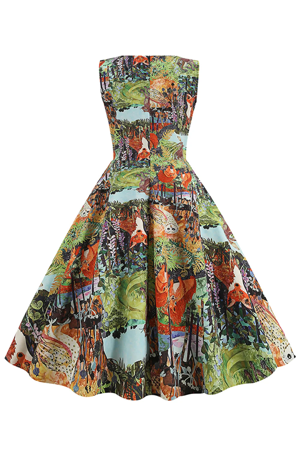 Jasnoniebieska Sukienka Vintage Lata 50 w Kwiaty - Image 6