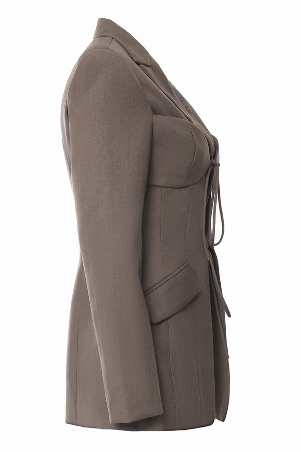 Kawa Slim Fit Sznurowana marynarka damska - Image 3