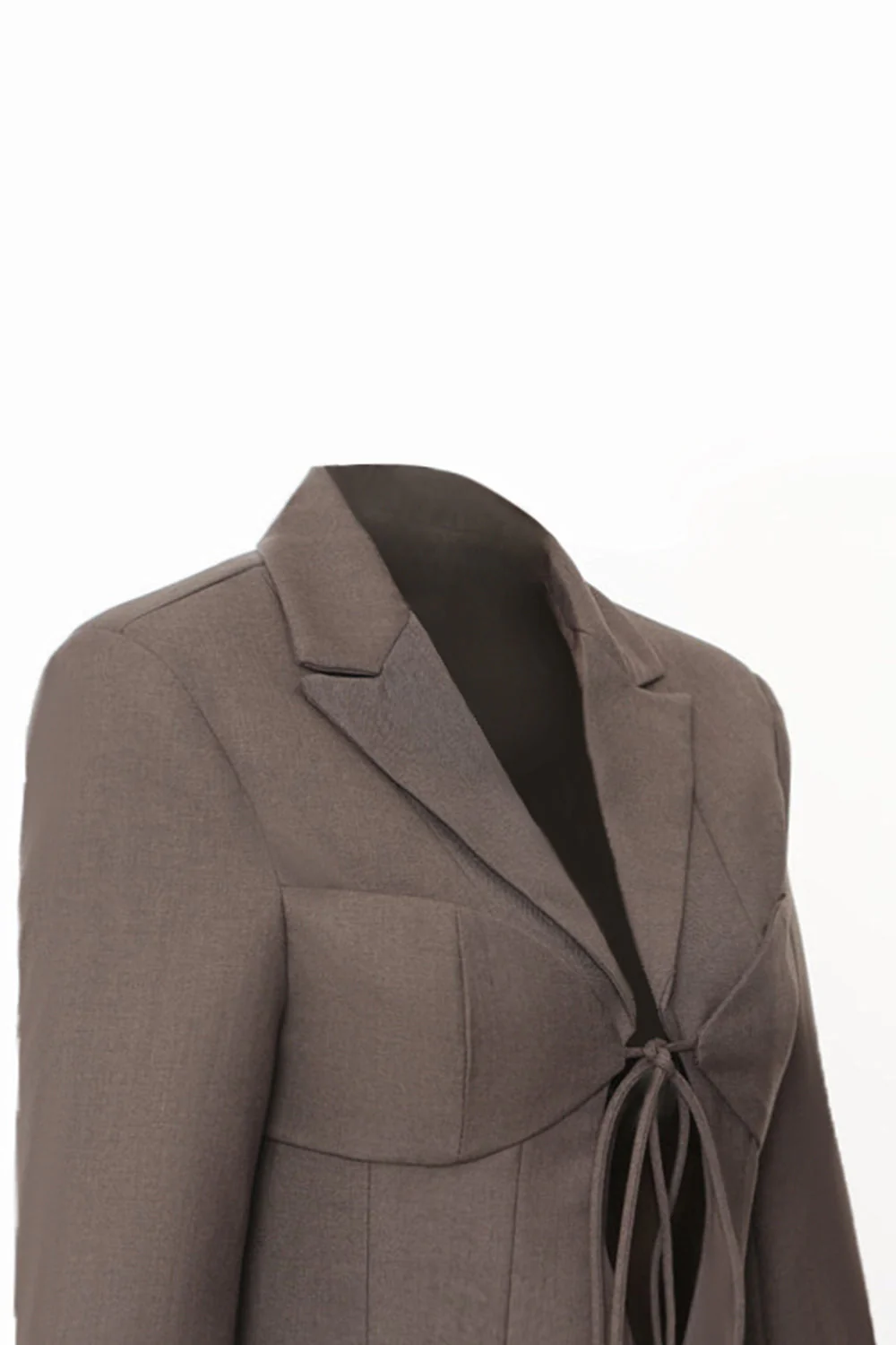 Kawa Slim Fit Sznurowana marynarka damska - Image 6