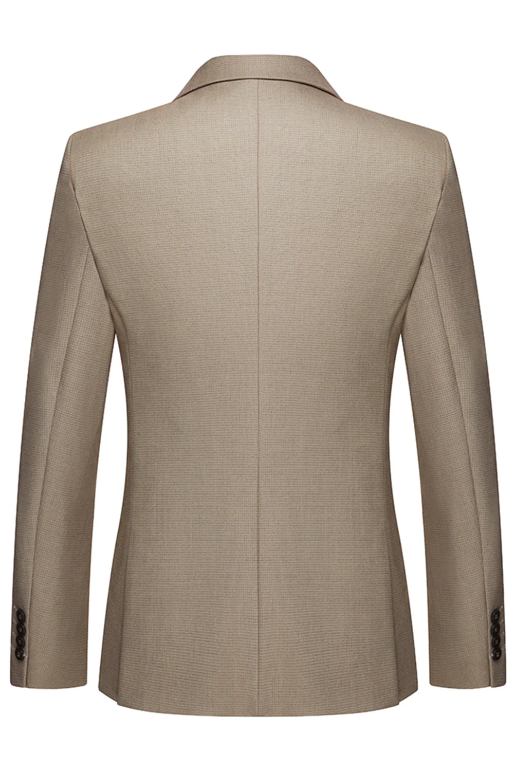 Khaki Coffee Cap, Capel Capel Single-Ad Męskie garnitury trzyczęściowe - Image 3
