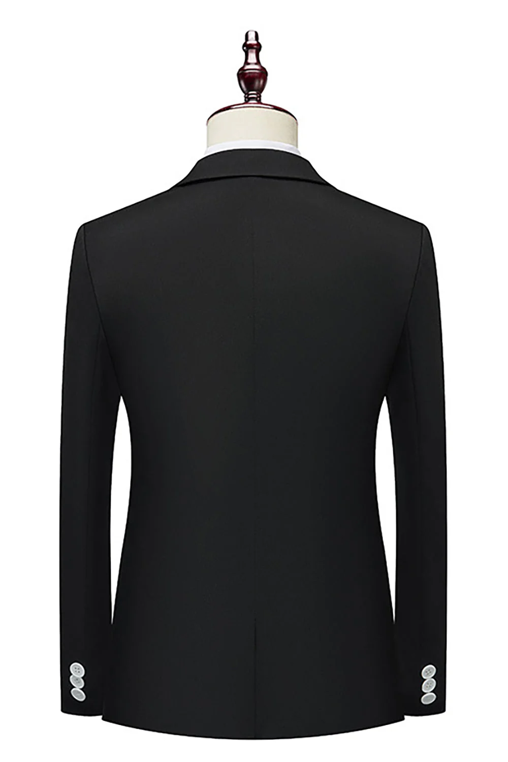 Klapa z karbem Slim Fit męski marynarka biznesowa z jednym guzikiem - Image 2