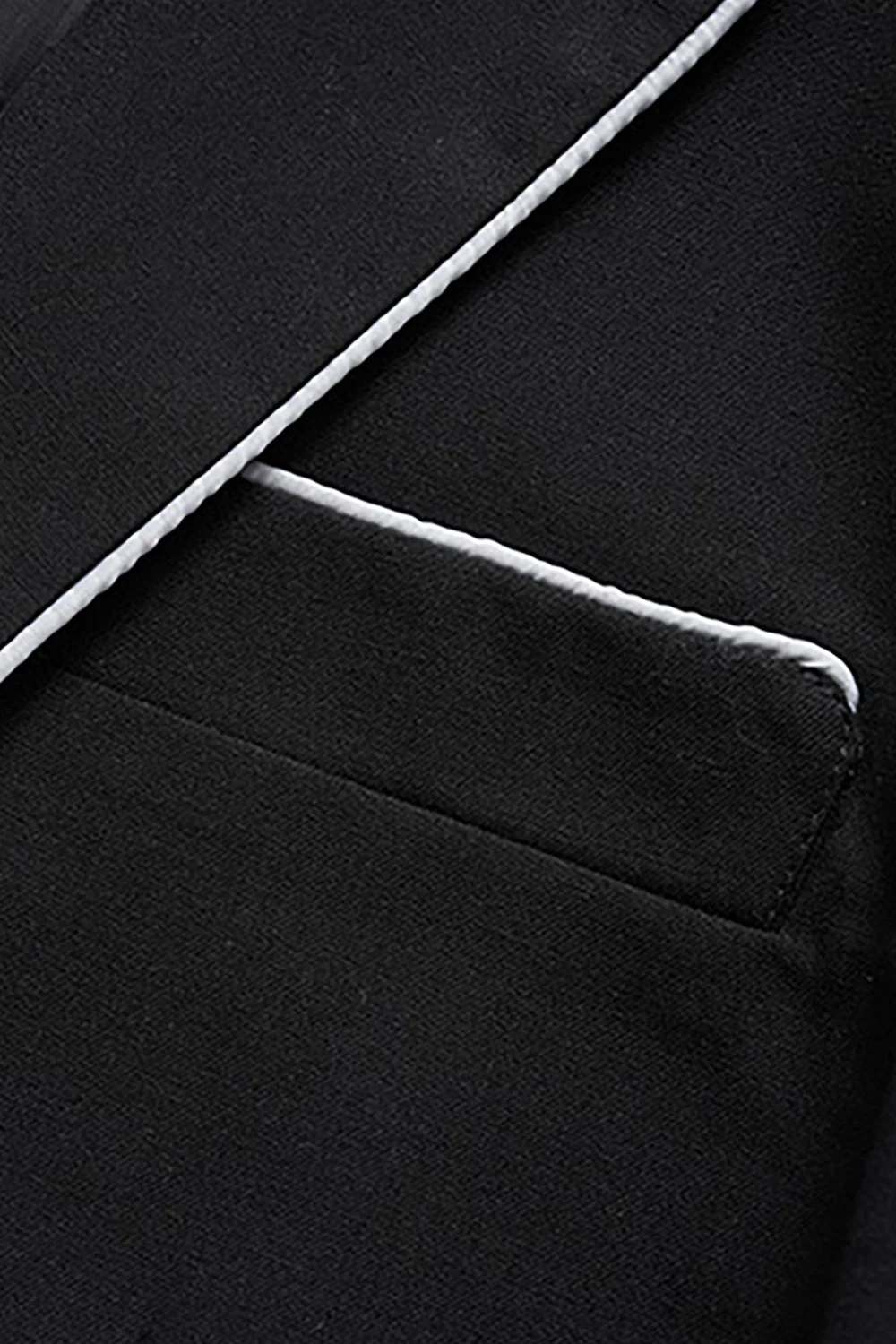 Klapa z karbem Slim Fit męski marynarka biznesowa z jednym guzikiem - Image 4