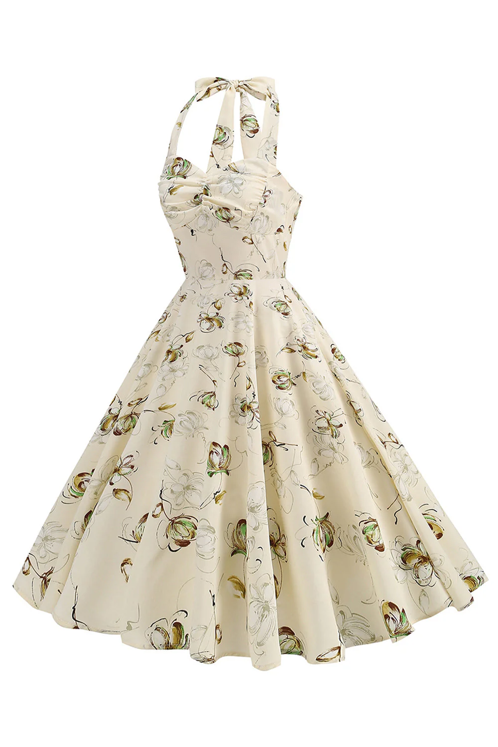 krótka sukienka w kratę w kratę w stylu vintage z lat 1950. - Image 10