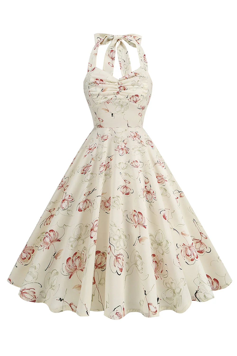 krótka sukienka w kratę w kratę w stylu vintage z lat 1950. - Image 14