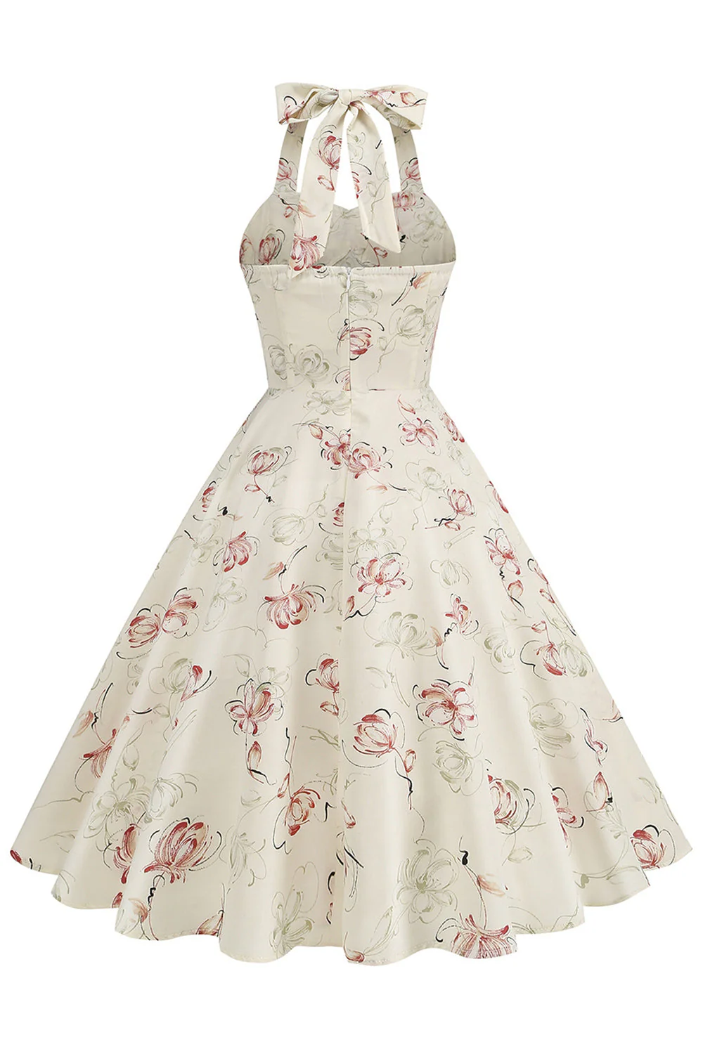 krótka sukienka w kratę w kratę w stylu vintage z lat 1950. - Image 15