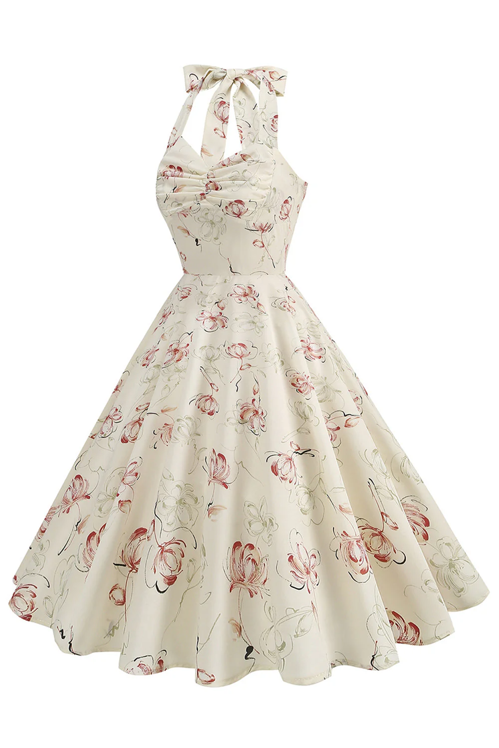 krótka sukienka w kratę w kratę w stylu vintage z lat 1950. - Image 16