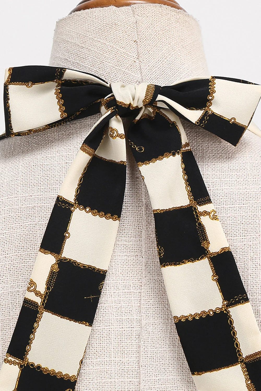 krótka sukienka w kratę w kratę w stylu vintage z lat 1950. - Image 5