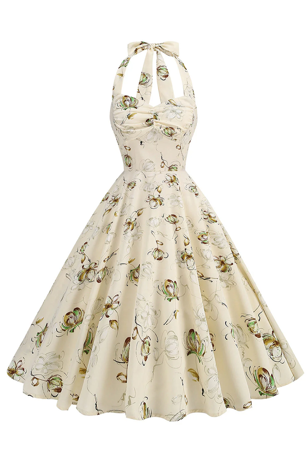 krótka sukienka w kratę w kratę w stylu vintage z lat 1950. - Image 8