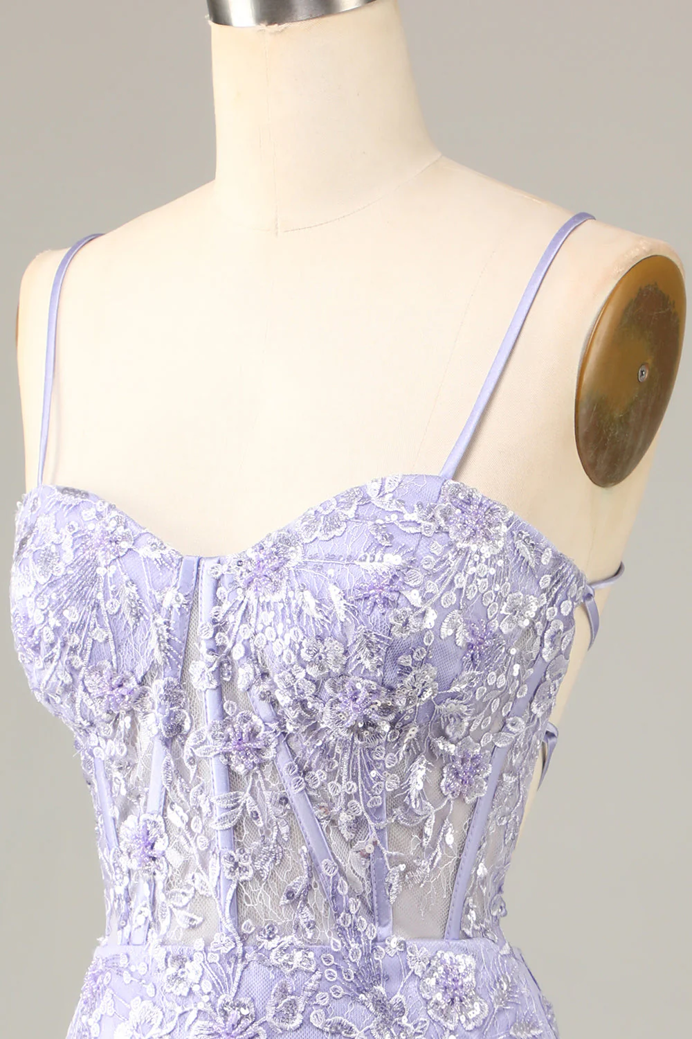 Ładny gorset bodycon Homecoming Sukienka z koronkowymi detalami - Image 6