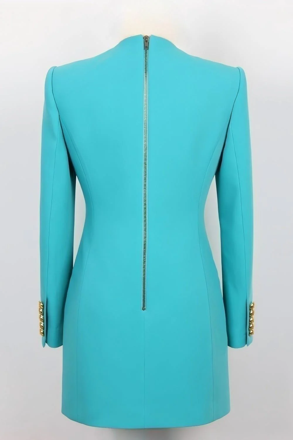 Lake Blue Peak Lapel Długie rękawy Marynarka damska z jednym guzikiem - Image 2