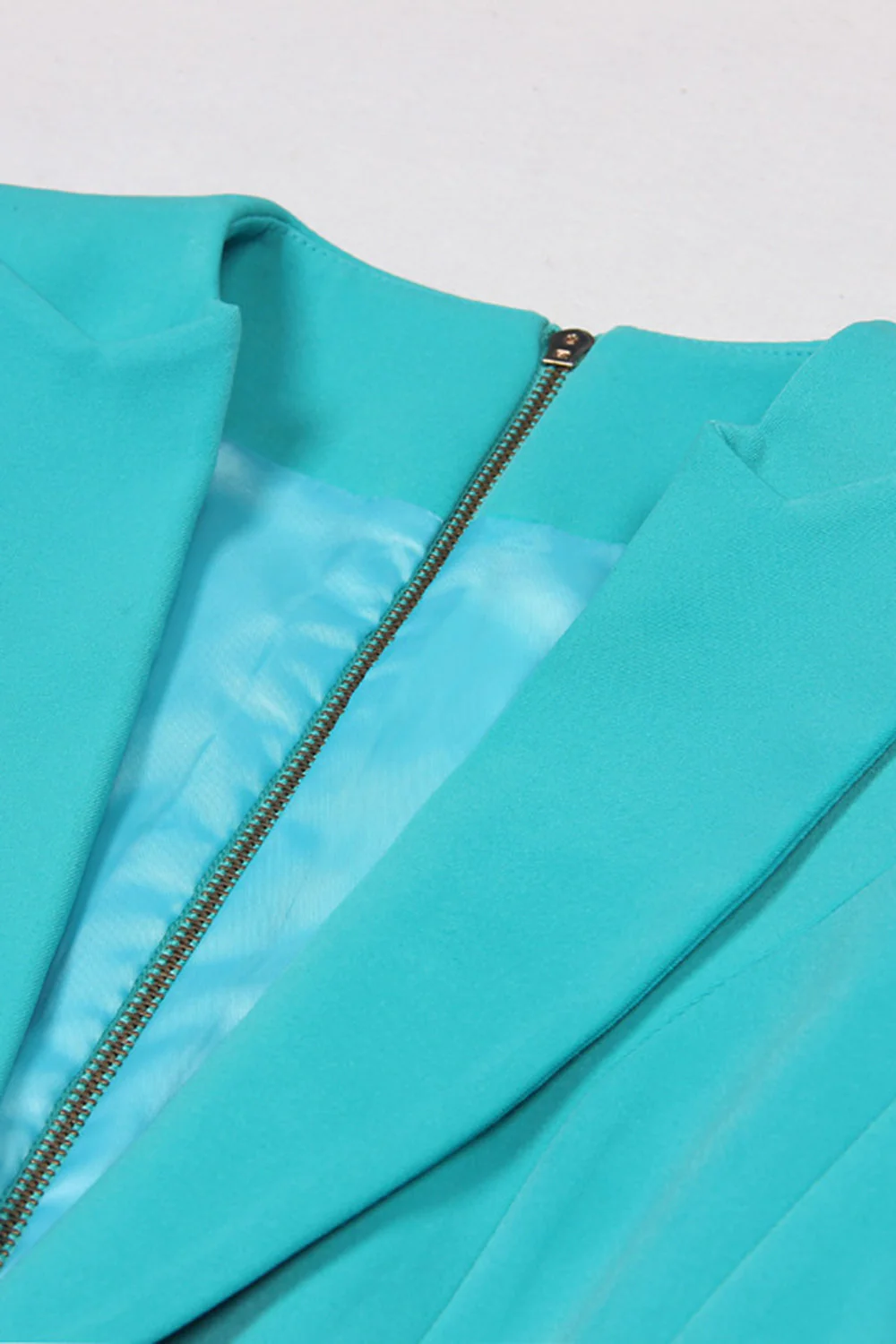 Lake Blue Peak Lapel Długie rękawy Marynarka damska z jednym guzikiem - Image 3