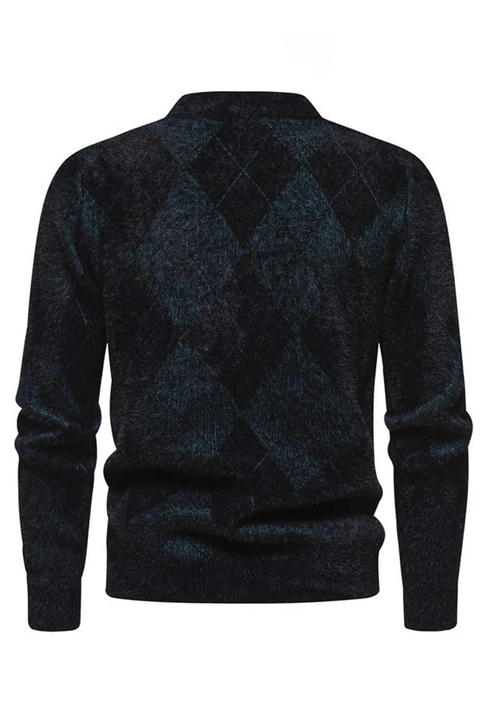 Lekki męski sweter z okrągłym dekoltem i nadrukiem w kolorze khaki - Image 10