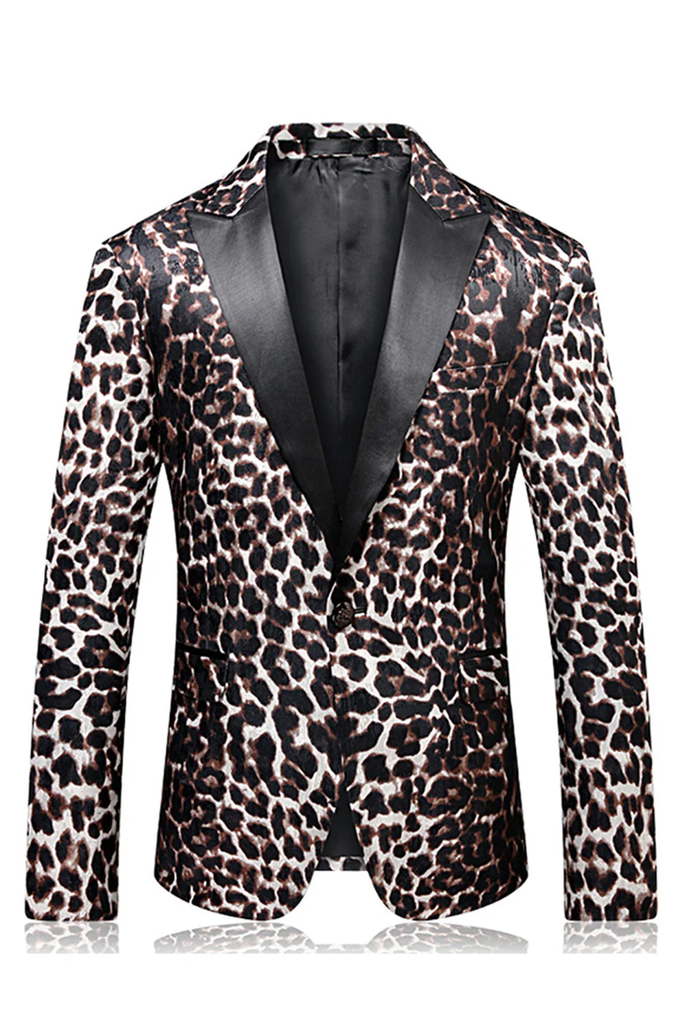 Leopard Peak Lapel 2-częściowe męskie garnitury na studniówkę - Image 2