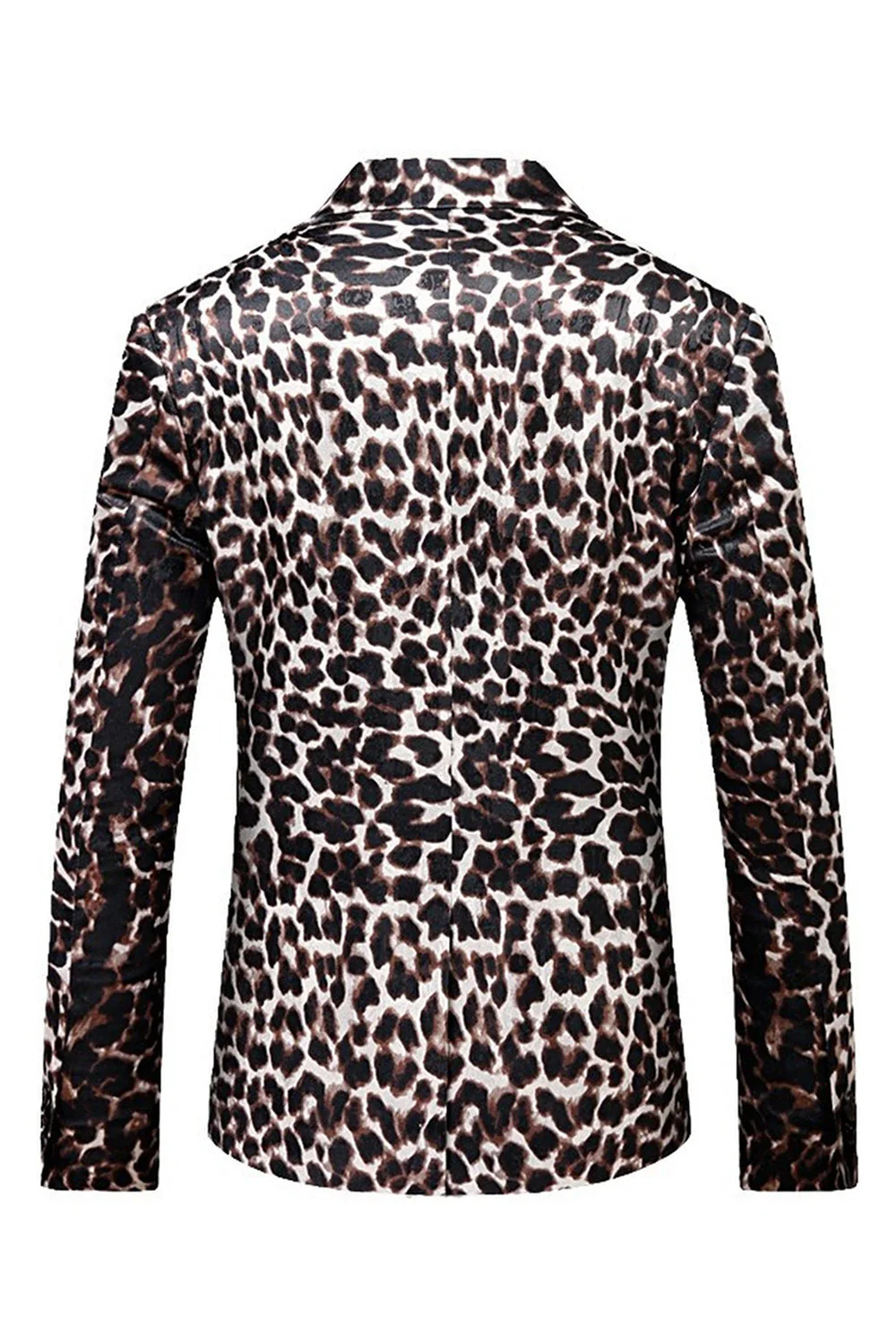 Leopard Peak Lapel 2-częściowe męskie garnitury na studniówkę - Image 3