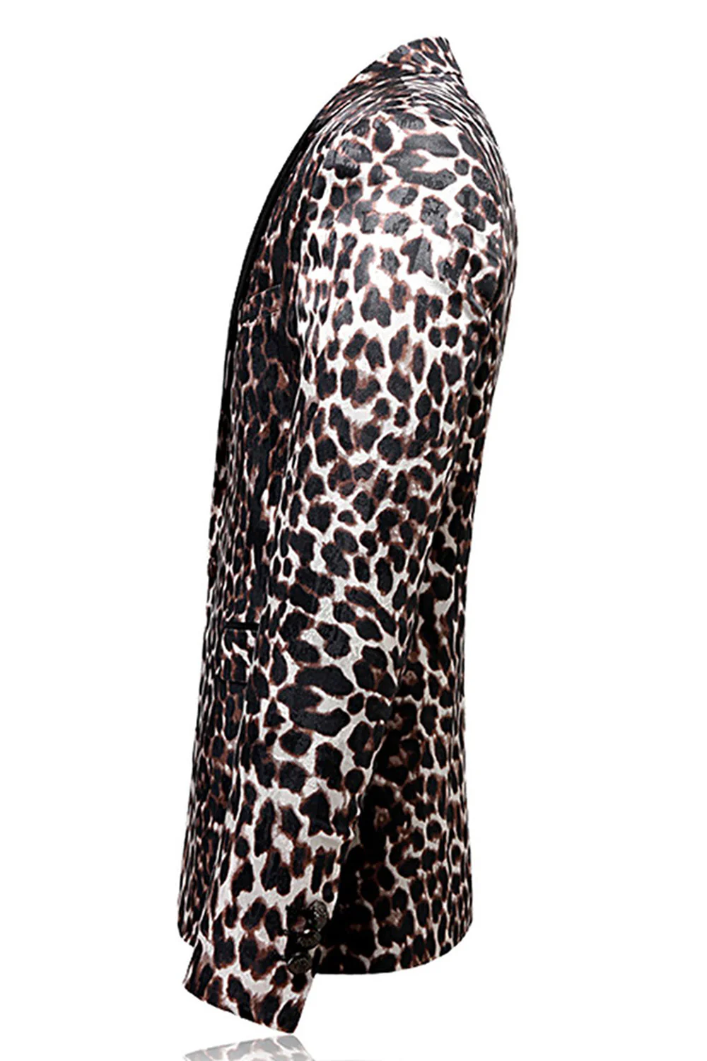 Leopard Peak Lapel 2-częściowe męskie garnitury na studniówkę - Image 4