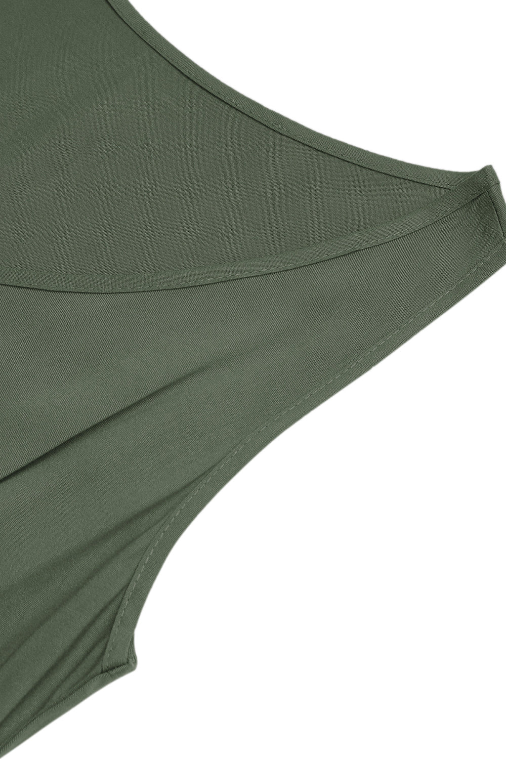 Letnia sukienka Army Green A Line z paskiem - Image 8