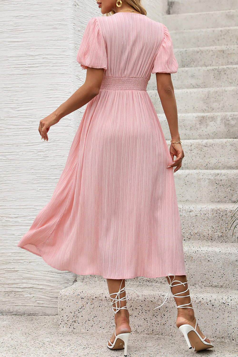 Letnia sukienka Blush A Line Z Dekoltem W Szpic - Image 4