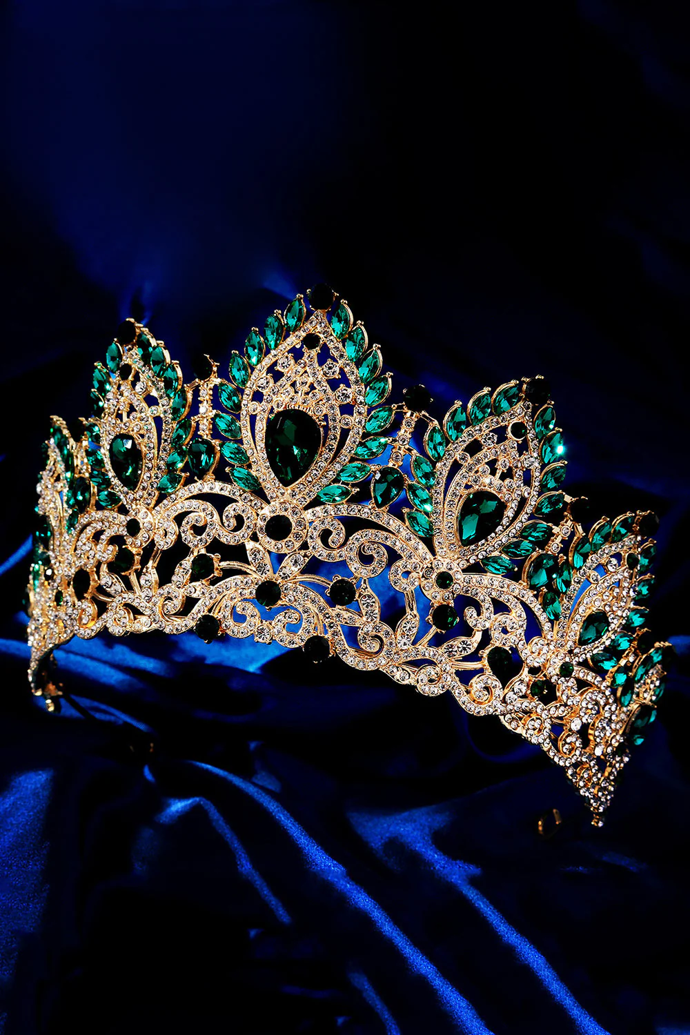 Luksusowa kryształowa tiara z Złotą koroną Królowej Królowej Studniówki - Image 10