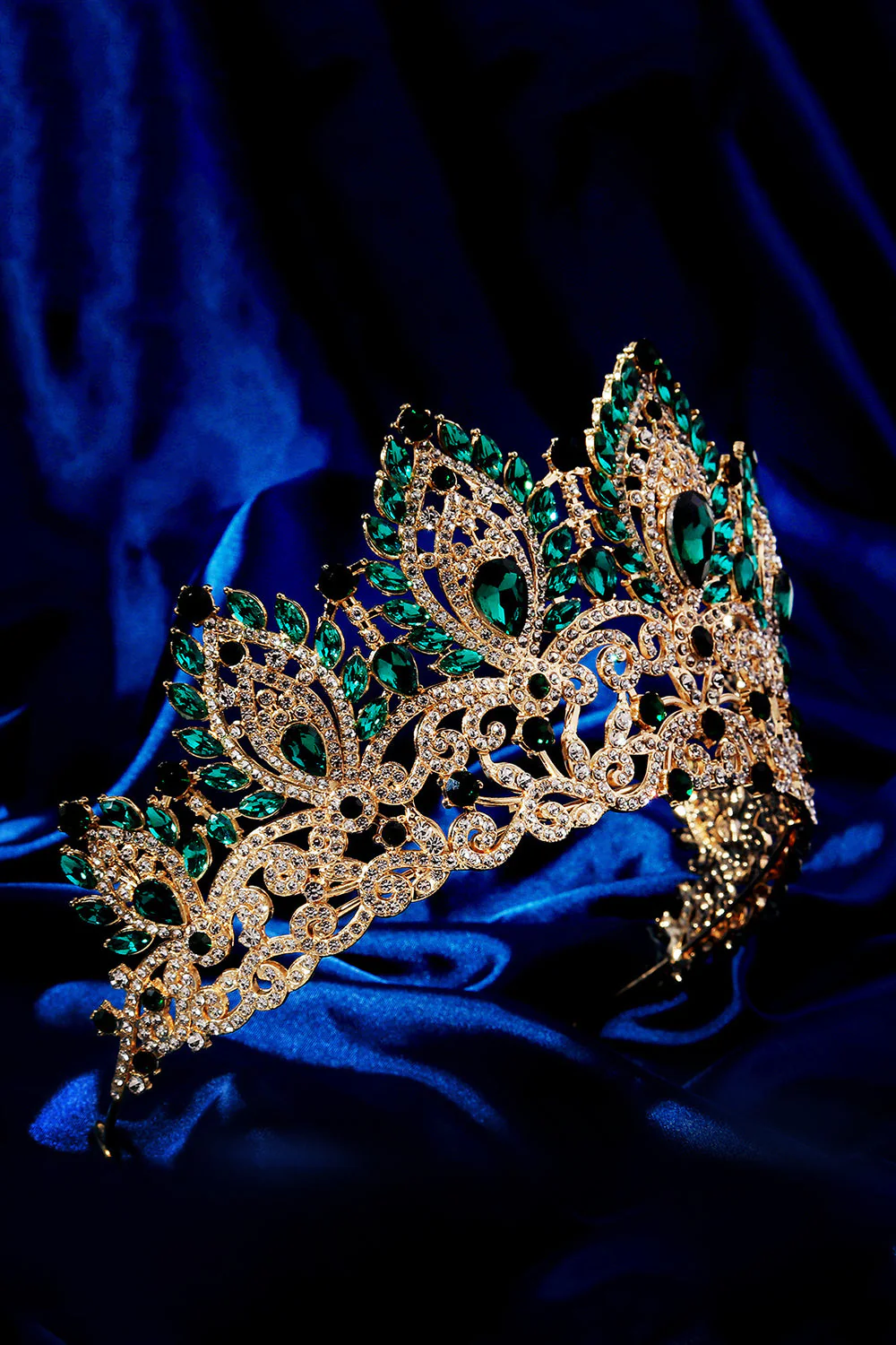 Luksusowa kryształowa tiara z Złotą koroną Królowej Królowej Studniówki - Image 11